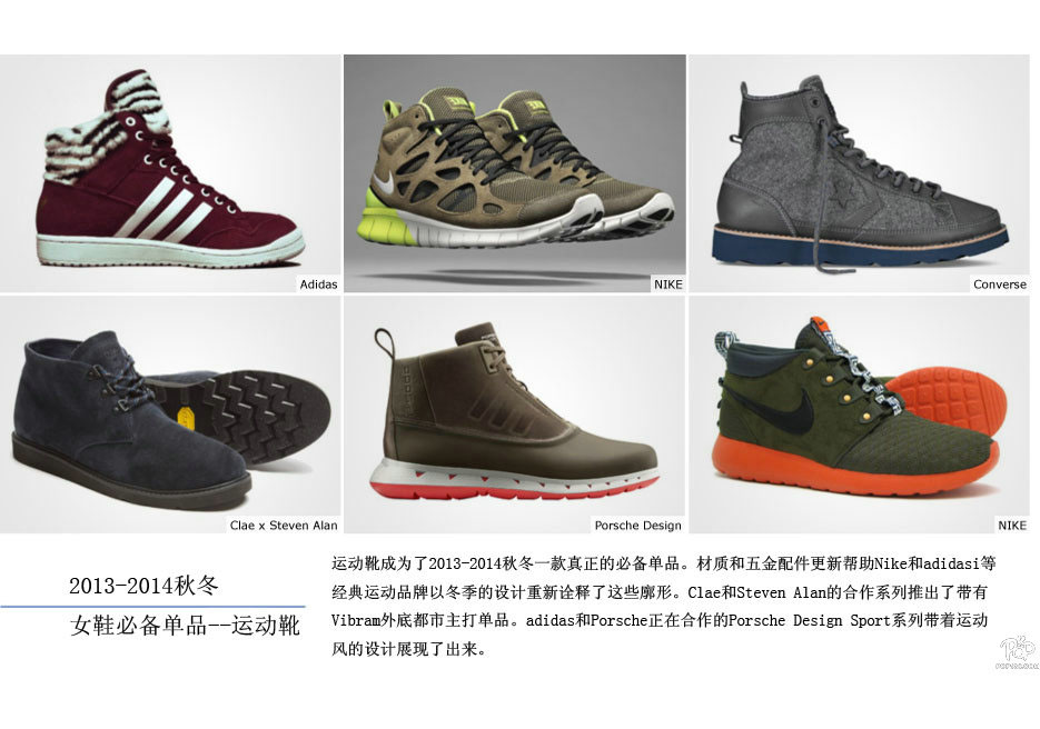 2013-2014秋冬女鞋必备单品--运动靴